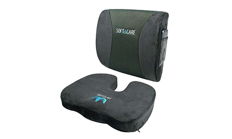 SOFTaCARE Memory Foam Seat and Lumbar Cushion