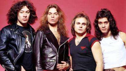 4 guys posed;Van Halen members