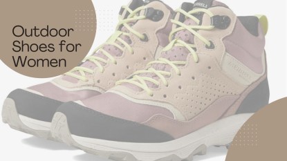 An image of hiking boots with text that reads 'Outdoor Shoes for Women.'