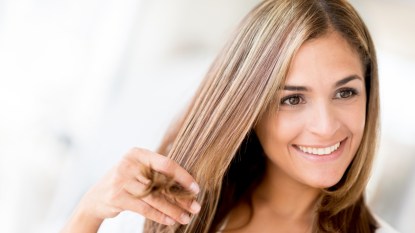 mature woman smooth hair and ends after hair bonding