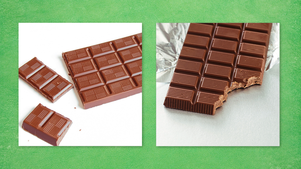 There are two types of people: Chocolate even versus chocolate outside the perforated lines