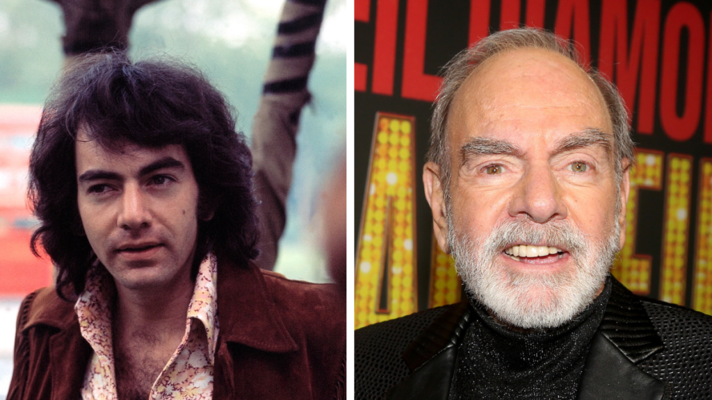 Side-by-side of Neil Diamond then and now