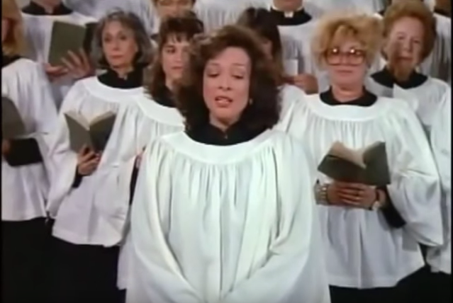 Dixie Carter sings in an episode of 'Designing Women', 1988