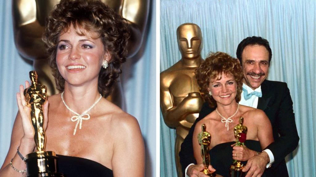 Actor F. Murry Abraham and best actress Sally Field young pose with their Oscars in 1980