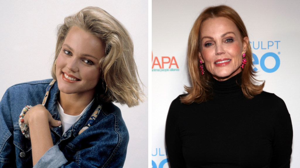 Side-by-side of Belinda Carlisle then and now