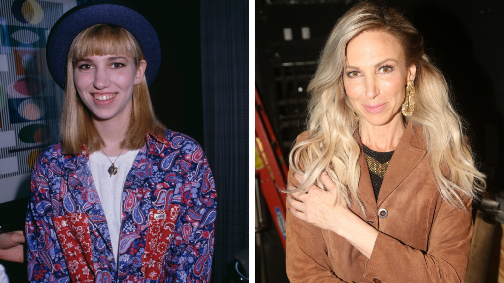 Side-by-side of Debbie Gibson then and now