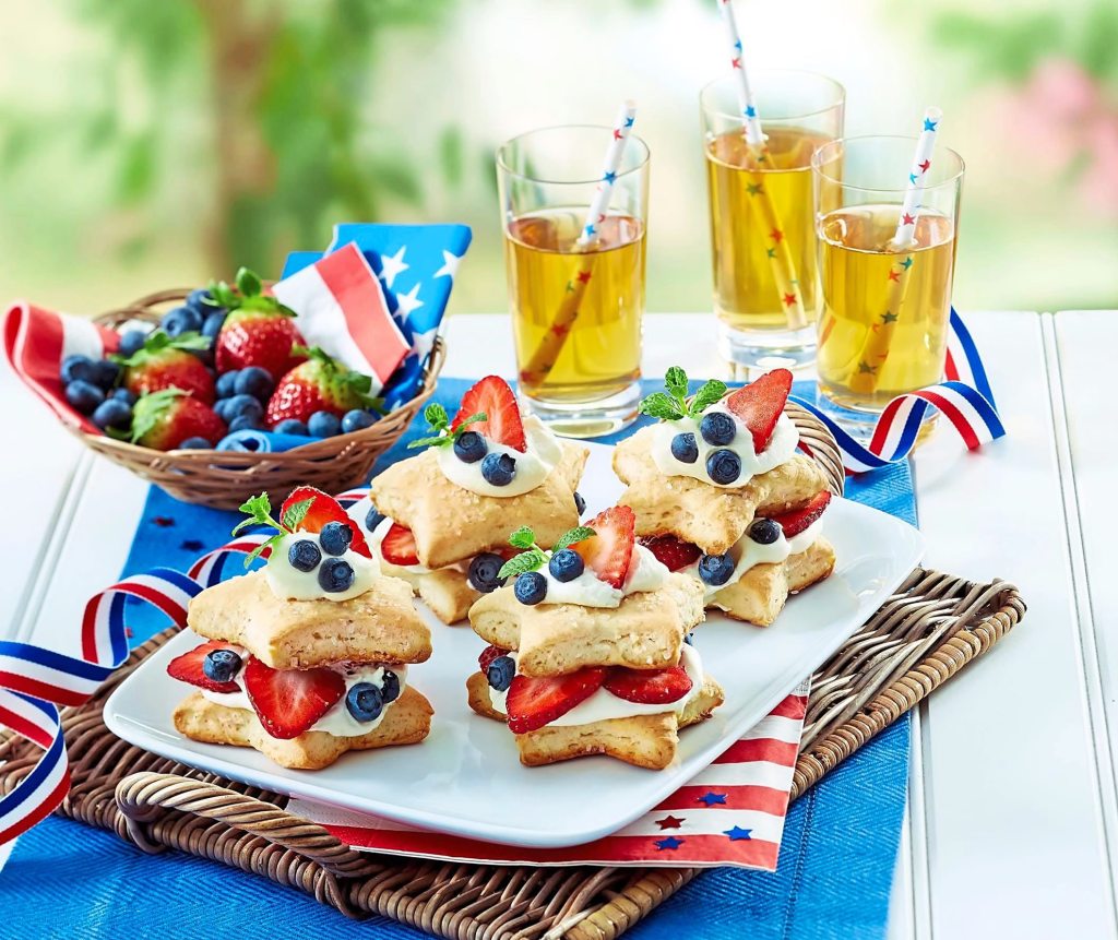 4th of July Berry Shortcakes