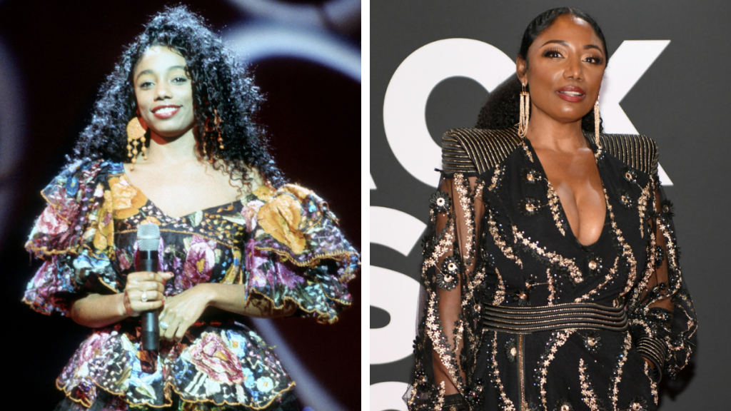 Side-by-side of Karyn White then and now