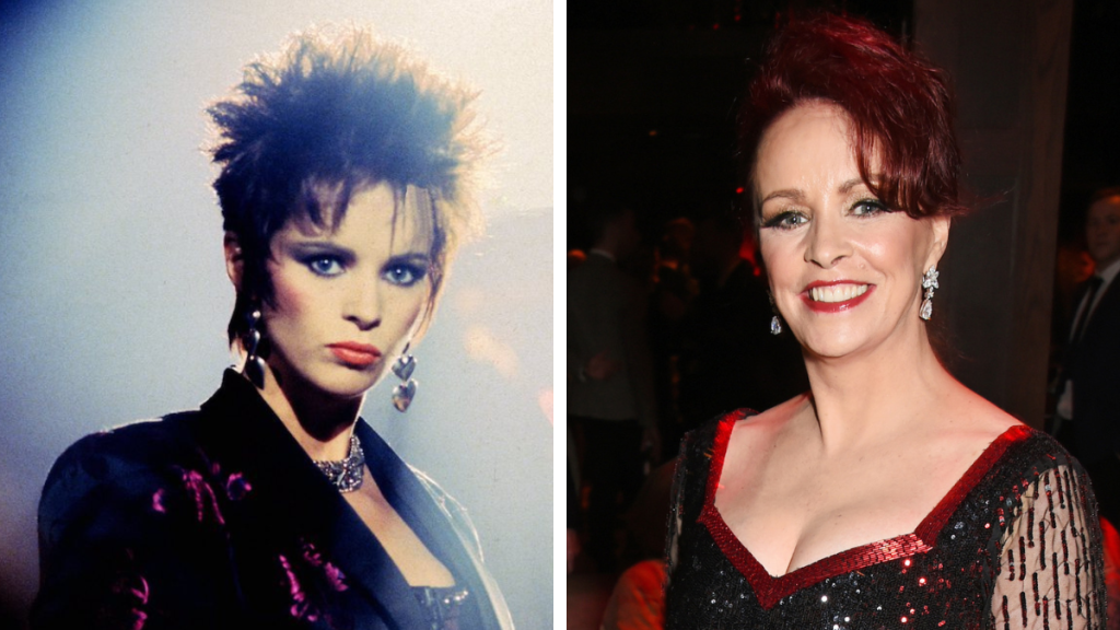Side-by-side of Sheena Easton then and now