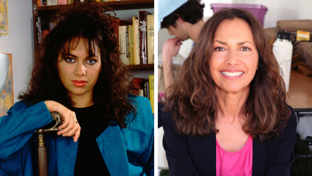 Side-by-side of Susanna Hoffs then and now