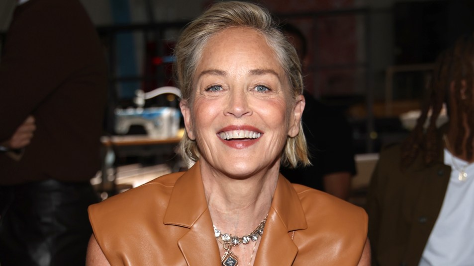 Sharon Stone attends the Tod's fashion show in Milan on September 22, 2023