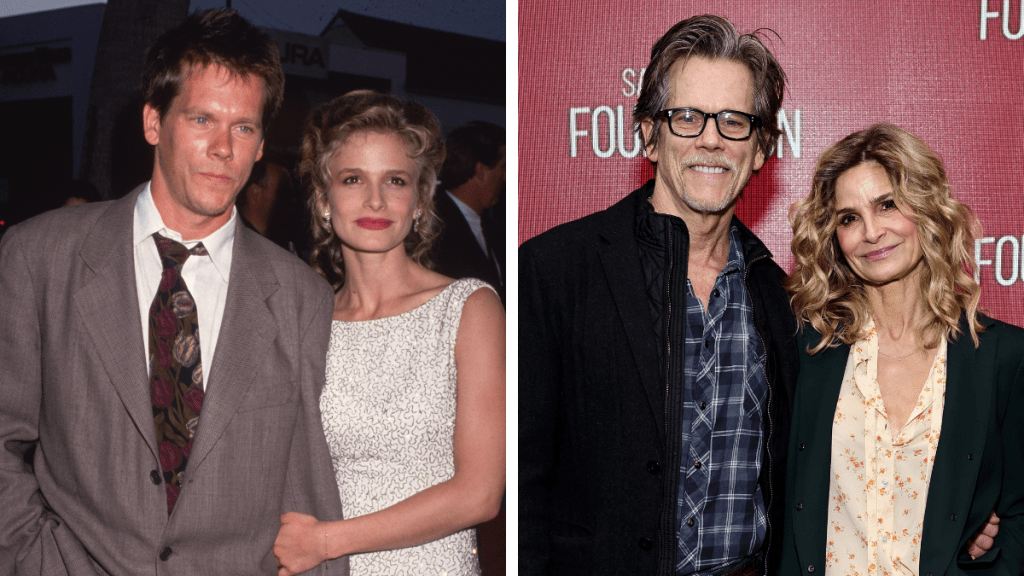 Kevin Bacon and Kyra Sedgwick in 1993 and 2023