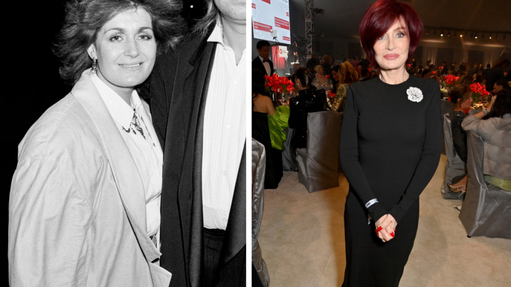 Sharon Osbourne in 1985 and 2023