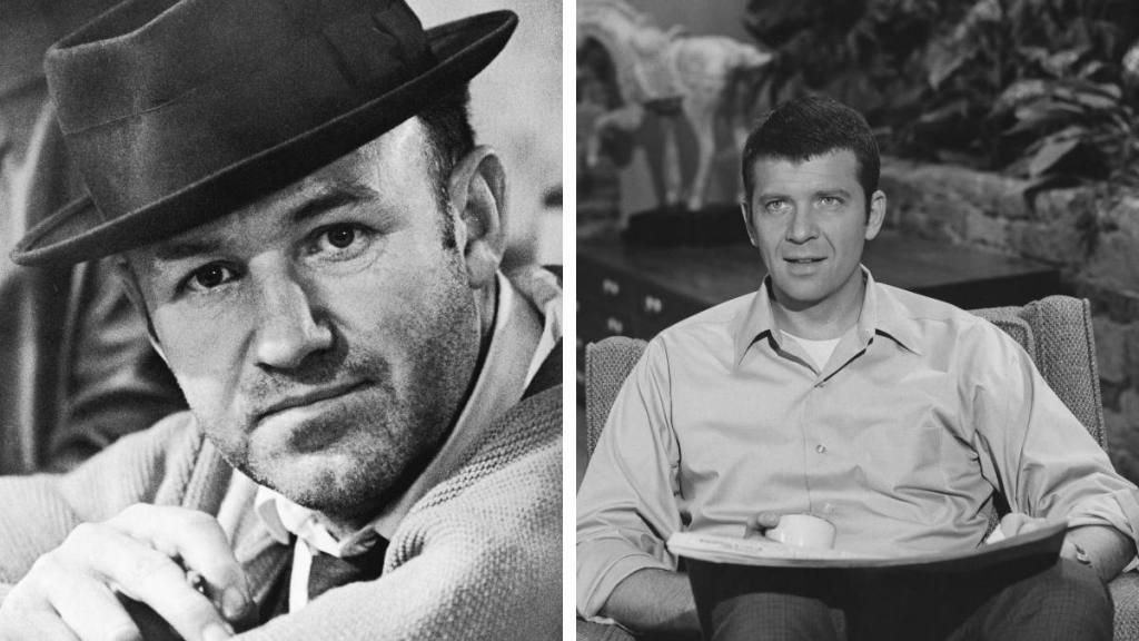 Gene Hackman and Robert Reed in a side by side (Brady Bunch Behind the Scenes)