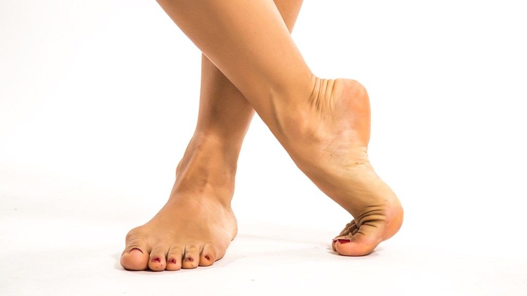 menopause foot pain: Woman's feet