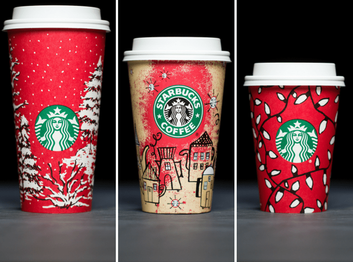 Starbucks Released 4 New Holiday Cups & They're So Merry
