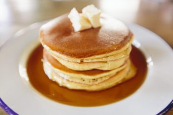 fluffy pancakes on a plate