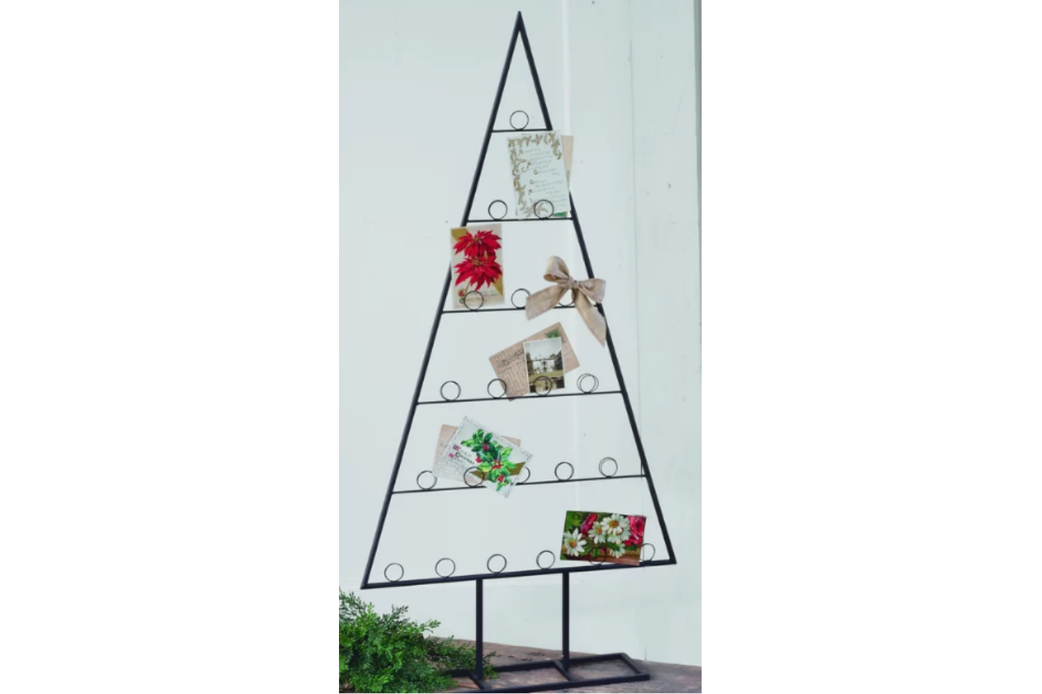 Holds 20 Cards Christmas Concepts® 79cm Gold Tree Standing Metal Christmas Card Holder With Angel On Top 