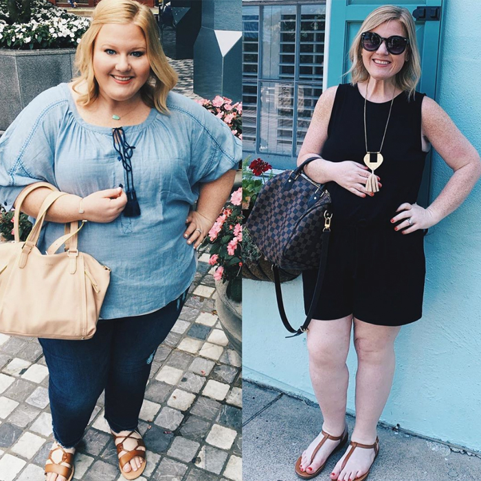 Woman shares honest before and after photos of 180-pound 