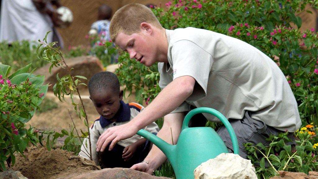 Teen Prince Harry in Africa