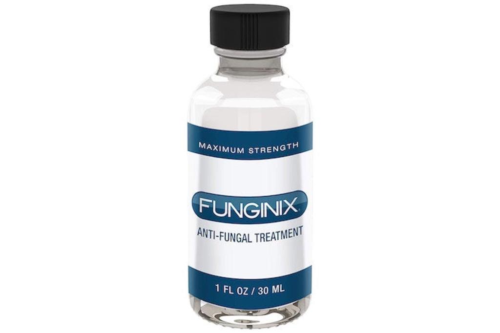 glass bottle of clear Funginix liquid