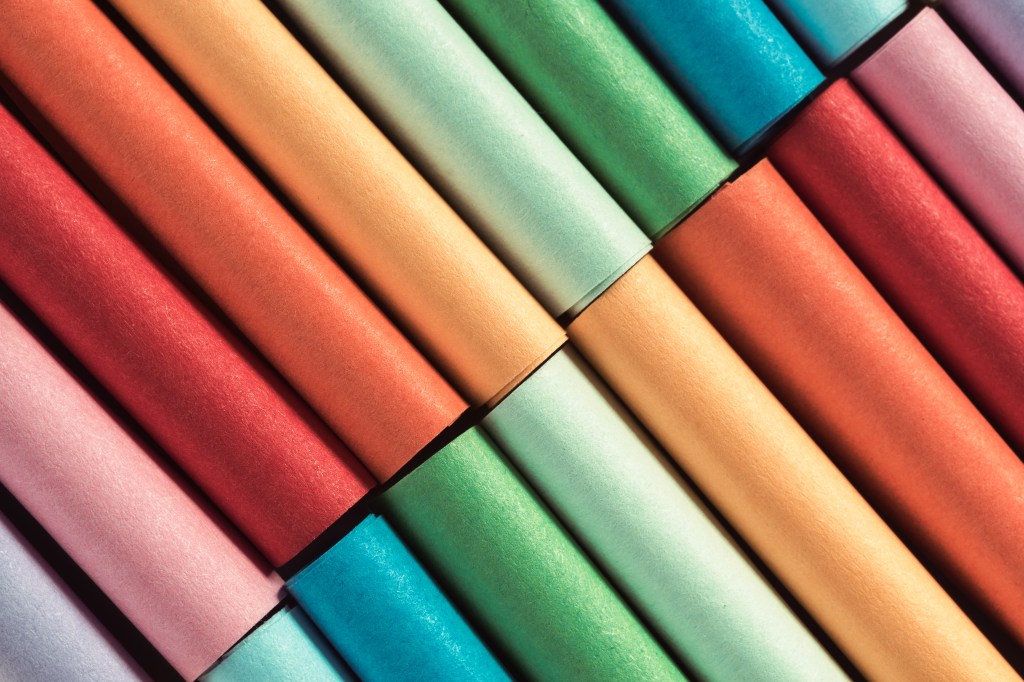 Colorful Paper Rolls