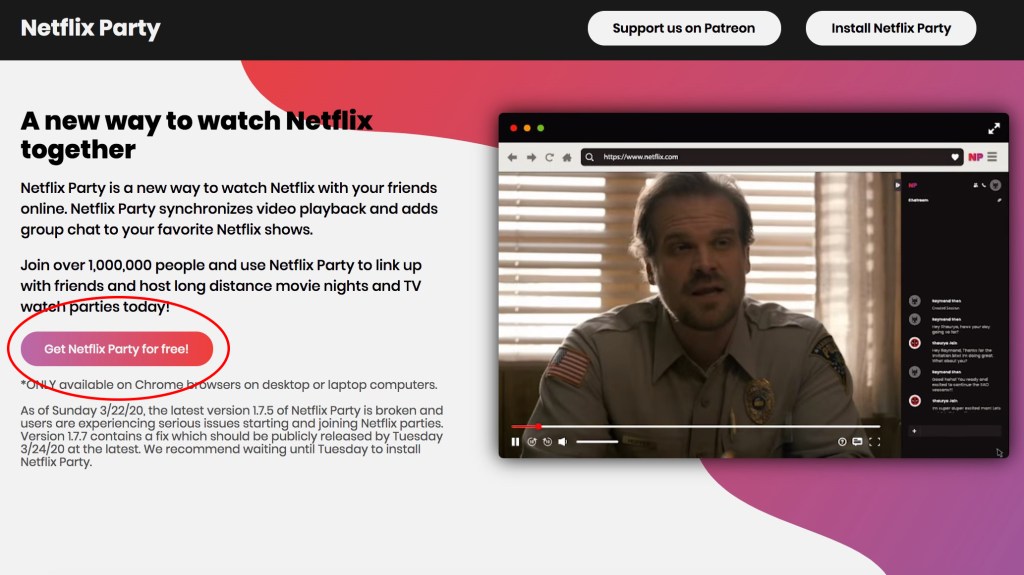 Netflix Party screenshot