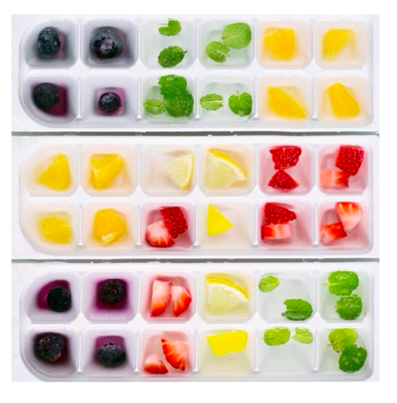 Fruit ice cubes
