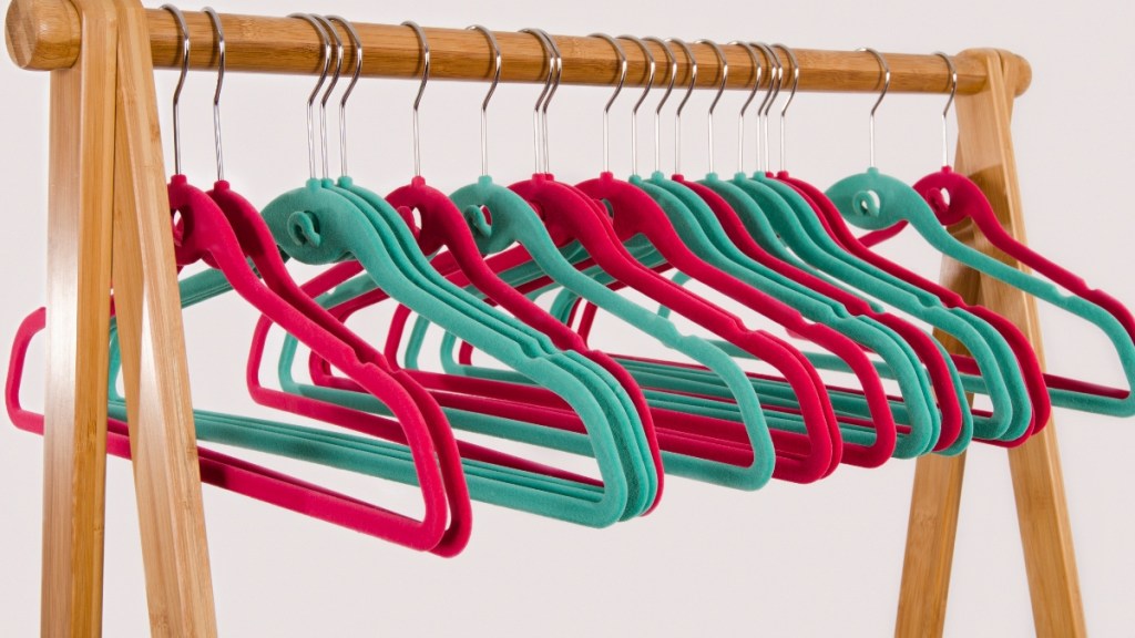Velvet hangers are a closet organizer DIY