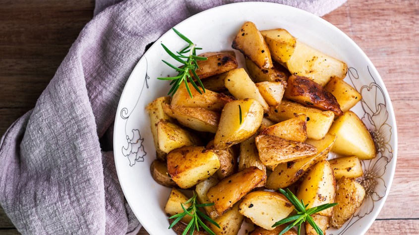 roasted potatoes—part of the potato diet