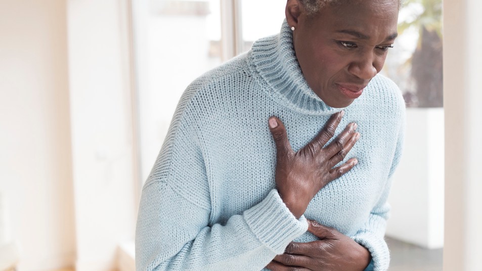 woman suffering from heartburn