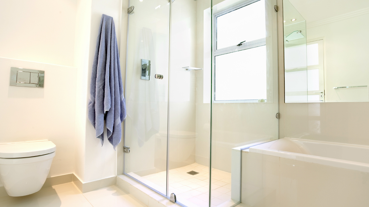 Tips on how to clean glass shower doors. #cleaningtiktok #cleanfreak #