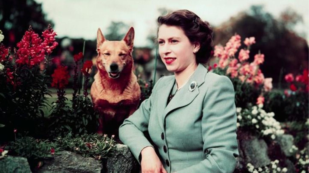 Queen Elizabeth with her dog