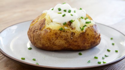 Baked Potato with Butter and Sour Cream