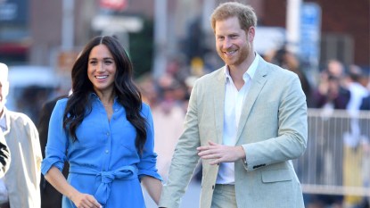 Meghan and Harry walking together