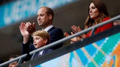 Prince George at a soccer game with his parents