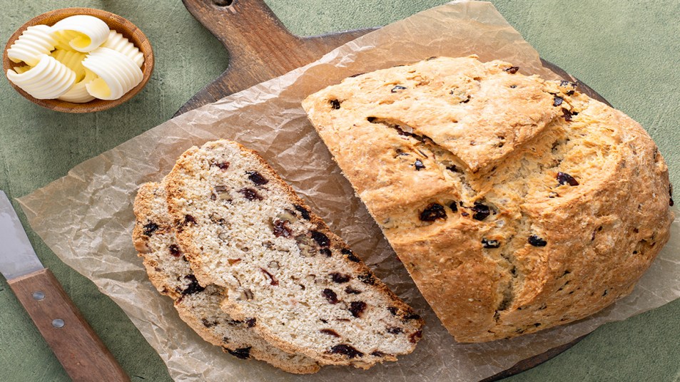 Irish soda bread with shaved butter