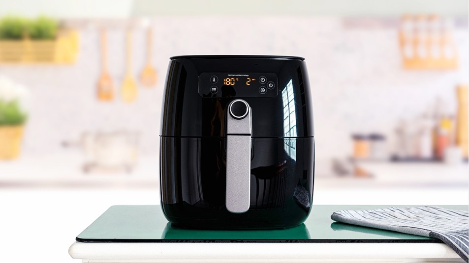 Air fryer cleaning itself