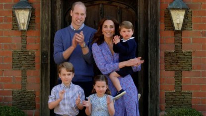 William and Kate with their kids