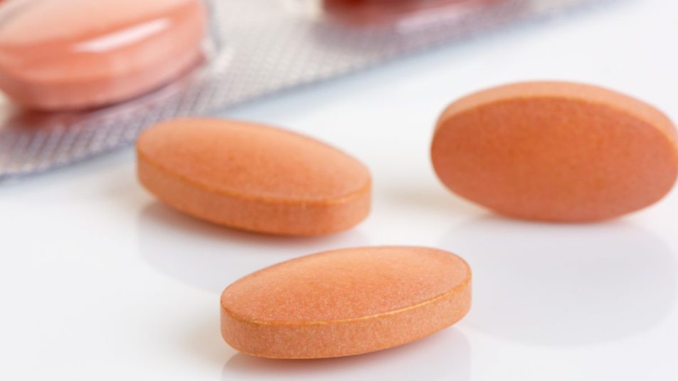 close up of statins, pills on a table