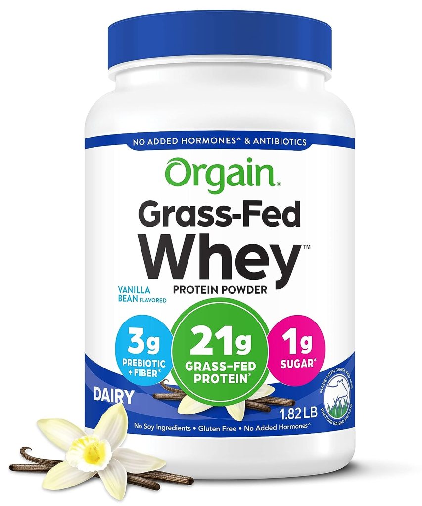 Canister of the best protein powder for women over 60: Orgain
