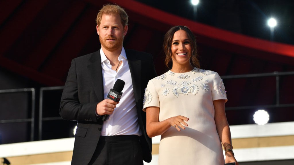 Harry and Meghan at an event