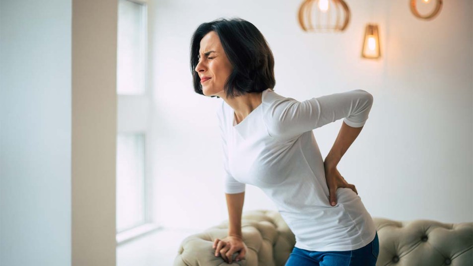 Mature woman with back pain
