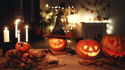 Spooky Halloween setup