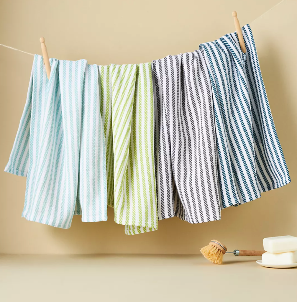Striped dish towels