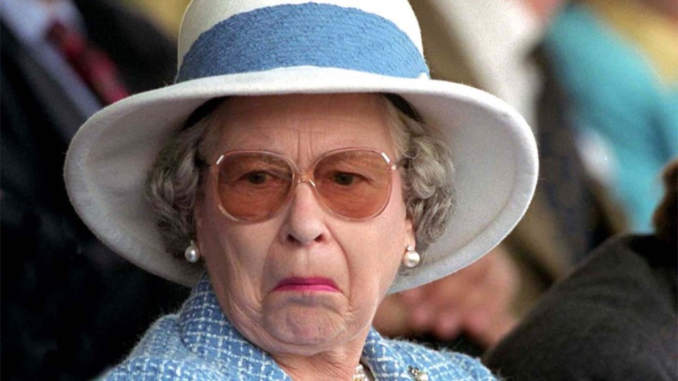Queen Elizabeth funny facial expression