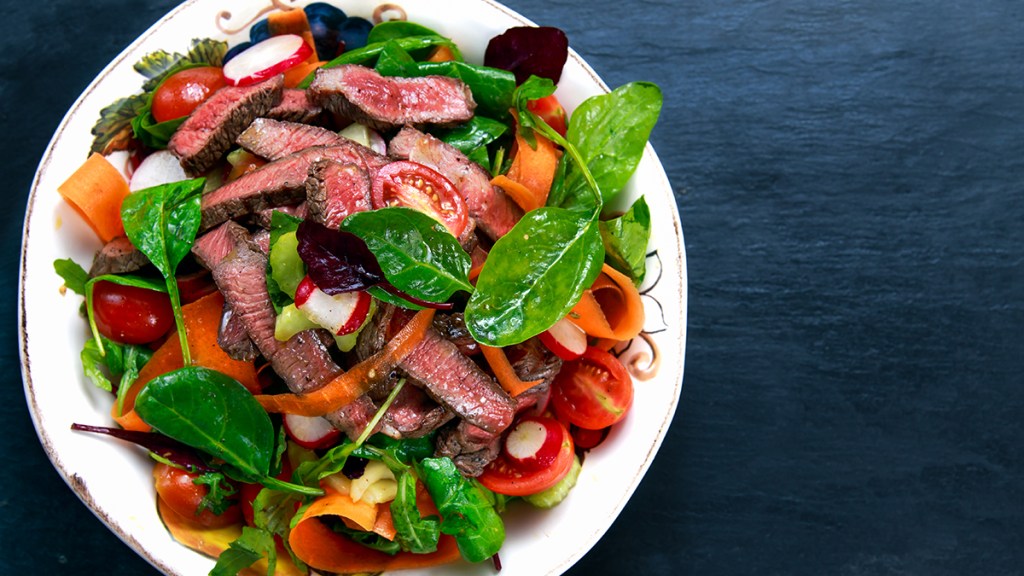 steak salad; blood type diet
