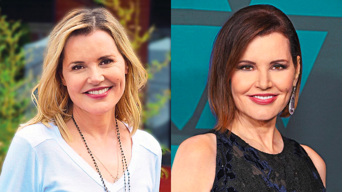 Side-by-side of actress Geena Davis