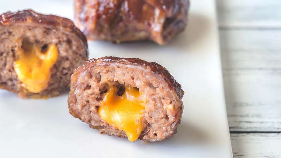 Meatballs stuffed with cheese