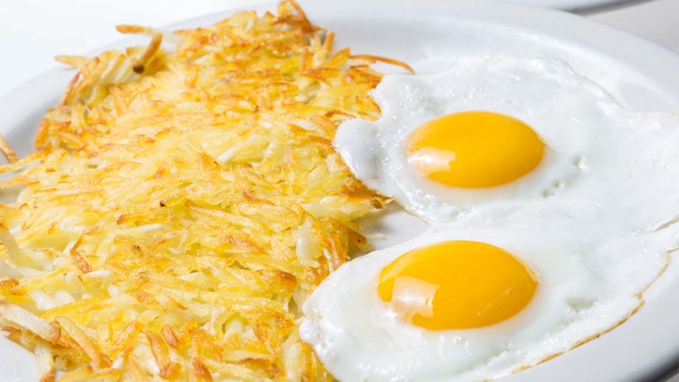 A plate of hash browns